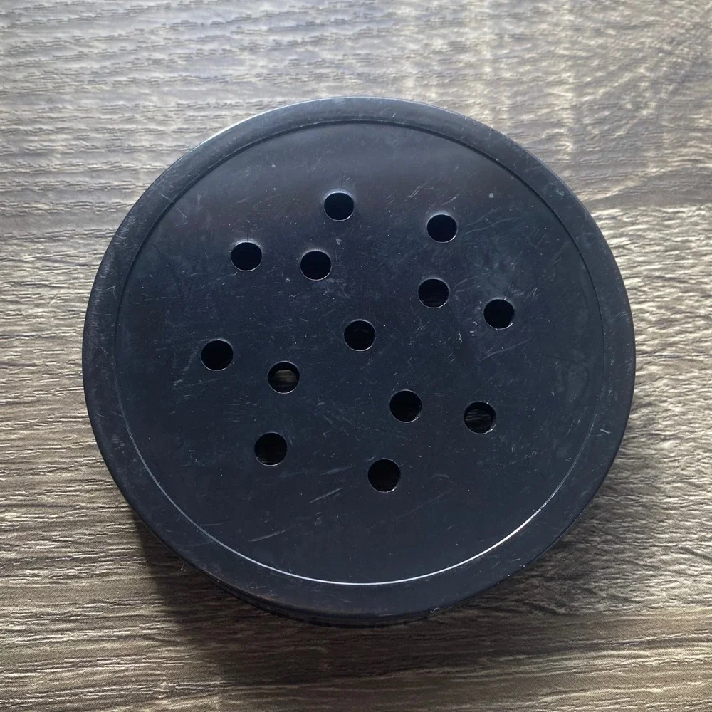 Lot of 4 Black Plastic Lids Solid and‎ Perforated Sifter Caps Magic Bullet